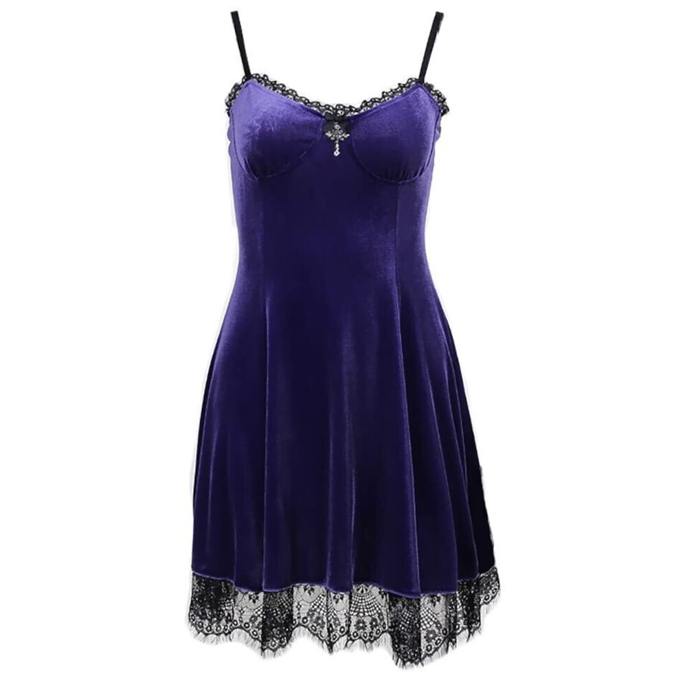 8595 Gothic Dress Vintage Plus Size Goth Dresses Romantic Casual Clothes